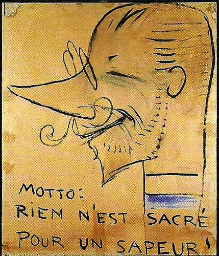 sjalfportratt ur serien mina konstnarskamrater-karikatyrer, Carl Larsson